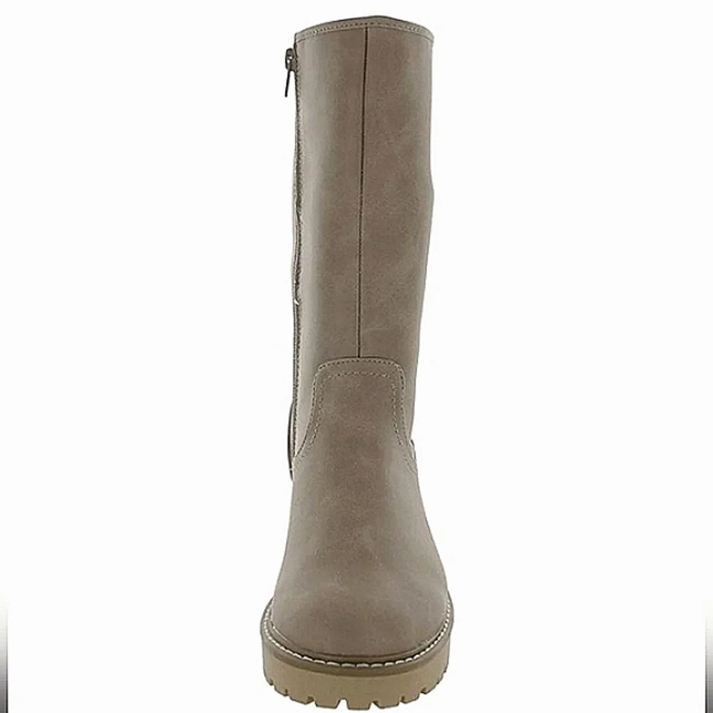 New w/o Box DV Dolce Vita Frankie Girl's Vegan Leather Mid-Calf Wedge Lug Boot